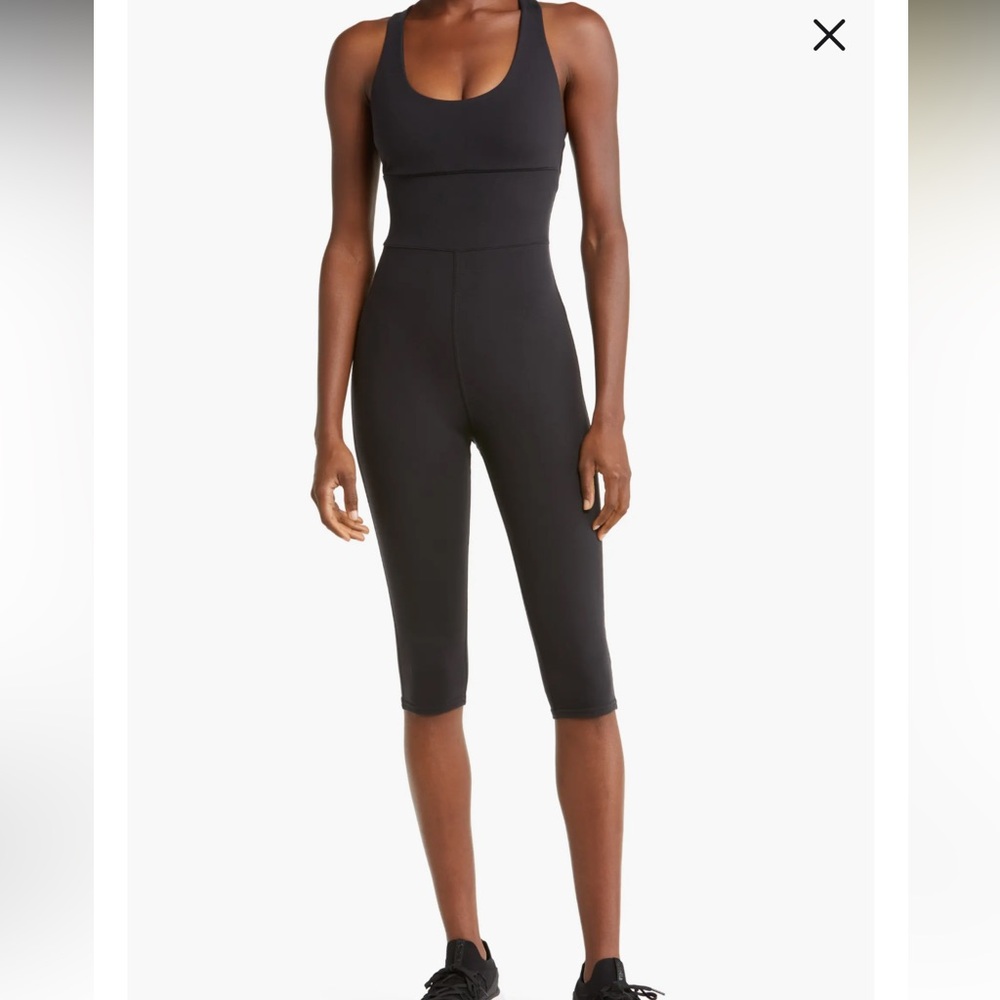 ALO Yoga Black Cropped Jumpsuit